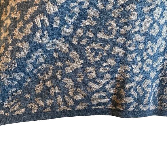 Ann Taylor Loft Leopard Animal Print Short Dolman Sleeve Sweater Dress - Picture 6 of 12